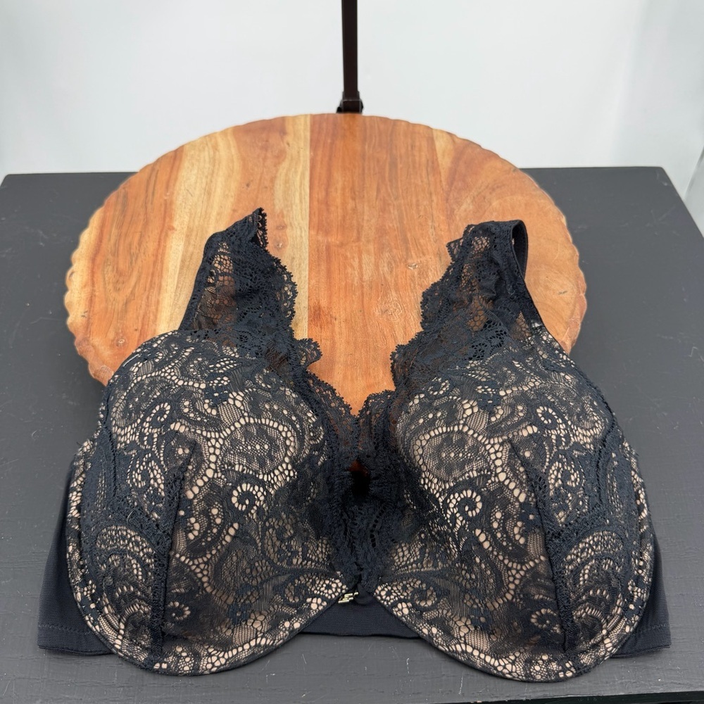ThirdLove Black 24/7 Lace Contour Plunge Bra Size 36E